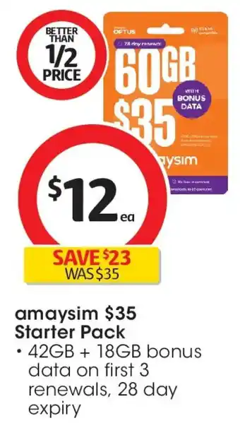 Coles amaysim Starter Pack offer