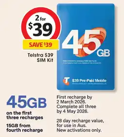 Coles Telstra SIM Kit offer