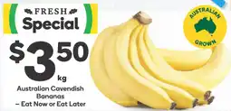 Woolworths Australian cavendish bananas offer