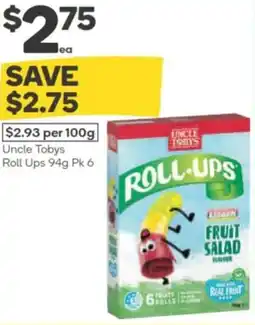 Woolworths Uncle tobys roll-ups offer
