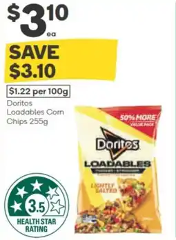 Woolworths Doritos loadables corn chips offer