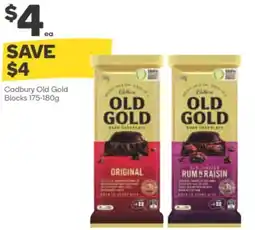 Woolworths Cadbury old gold blocks offer