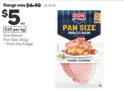Woolworths Don bacon pan size offer