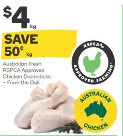 Woolworths Australian fresh rspca approved chicken drumsticks offer