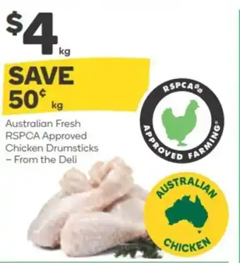 Woolworths Australian fresh rspca approved chicken drumsticks offer