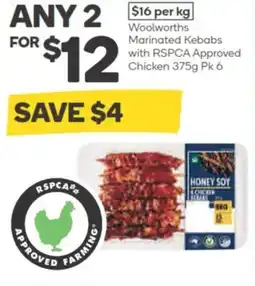 Woolworths Woolworths marinated kebabs offer