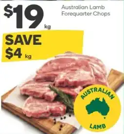 Woolworths Australian lamb forequarter chops offer