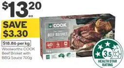 Woolworths Woolworths cook beef brisket with bbq sauce offer