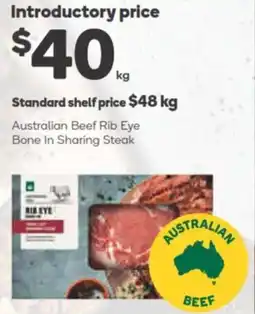 Woolworths australian beef rib eye bone in sharing steak offer