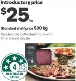 Woolworths Woolworths bbq beef flank with chimichurri drizzle offer