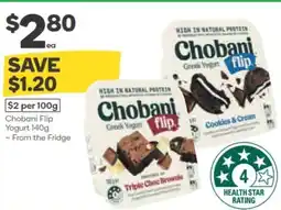 Woolworths chobani flip yogurt offer
