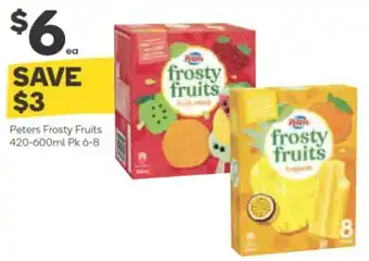 Woolworths Peters frosty fruits offer