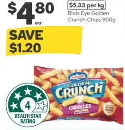 Woolworths Birds eye golden crunch chips offer