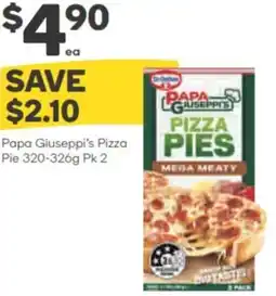 Woolworths Papa giuseppi's pizza pie offer