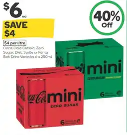 Woolworths Coca-cola classic, zero sugar, diet, sprite or fanta soft drink varieties offer