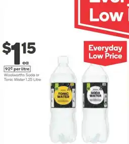 Woolworths Woolworths soda or tonic water offer