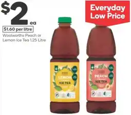 Woolworths Woolworths peach or lemon ice tea offer