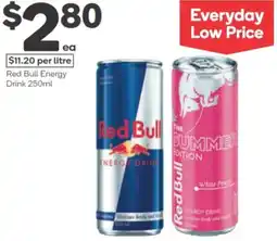 Woolworths Red bull energy drink offer