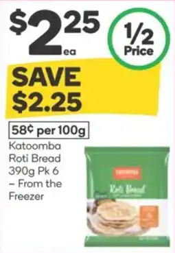 Woolworths Katoomba roti bread offer