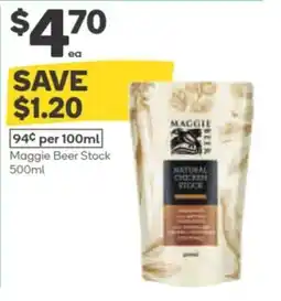 Woolworths Maggie beer stock offer