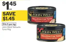 Woolworths John west yellowfin tuna offer