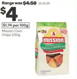 Woolworths mission corn chips offer