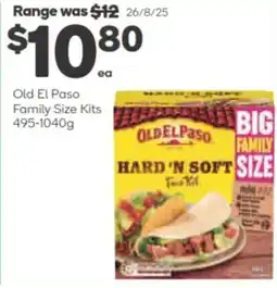 Woolworths Old el paso family size kits offer