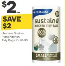 Woolworths Hercules sustain plant kitchen tidy bags offer