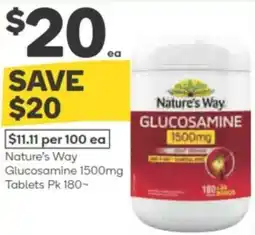 Woolworths Nature's way glucosamine tablets offer
