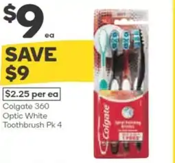 Woolworths Colgate 360 optic white toothbrush offer