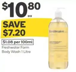 Woolworths Freshwater Farm Body Wash offer