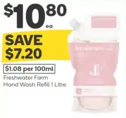 Woolworths Freshwater Farm Hand Wash Refill offer