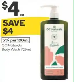 Woolworths OC Naturals Body Wash offer