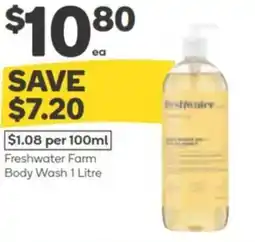 Woolworths Freshwater Farm Body Wash offer