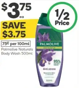 Woolworths Palmolive naturals body wash offer