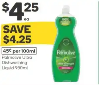 Woolworths Palmolive ultra dishwashing liquid offer