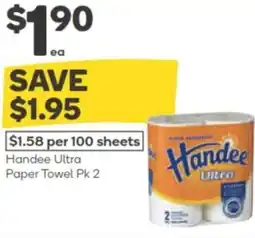 Woolworths Handee ultra paper towel offer