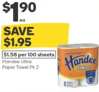 Woolworths Handee ultra paper towel offer