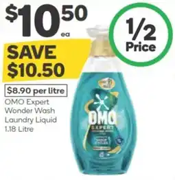 Woolworths Omo expert wonder wash laundry liquid offer