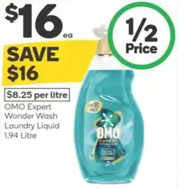 Woolworths Omo expert wonder wash laundry liquid offer