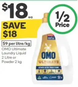 Woolworths Omo ultimate laundry liquid or powder offer