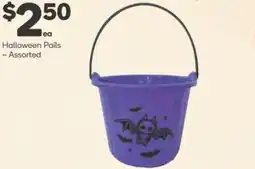 Woolworths Halloween pails offer