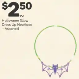 Woolworths Halloween glow dress up necklace offer