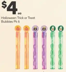Woolworths Halloween trick or treat bubbles offer