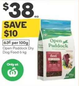 Woolworths Open paddock dry dog food offer