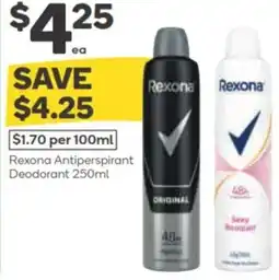 Woolworths Rexona antiperspirant deodorant offer