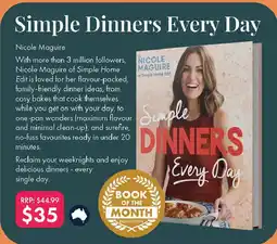 QBD Simple dinners every day offer