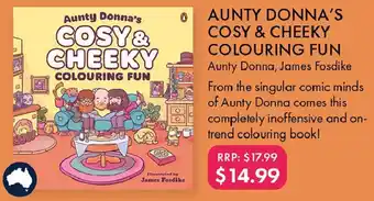 QBD Aunty donna's cosy & cheeky colouring fun offer