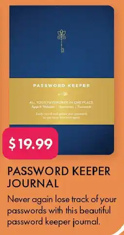 QBD Password keeper journal offer