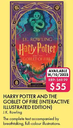 QBD Harry potter and the goblet of fire (interactive illustrated edition) offer